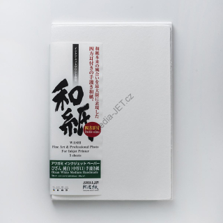 AWAGAMI Bizan Medium White 200g – Ručně Vyráběný Japonský Washi z kozo vláken se čtyřmi dekovými okraji